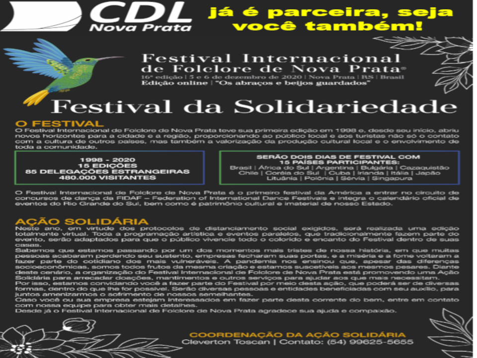 CDL Parceira do Festival Internacional de Folclore e Ação Solidária do Festival