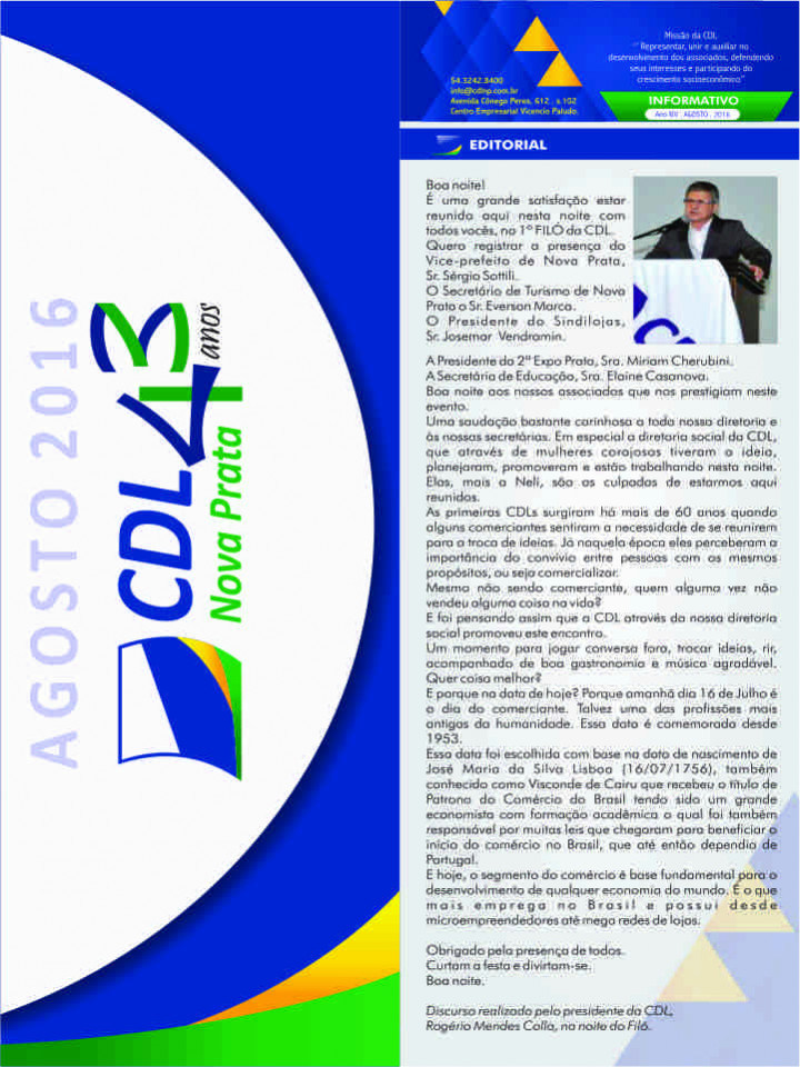 Informativo 2016 Agosto