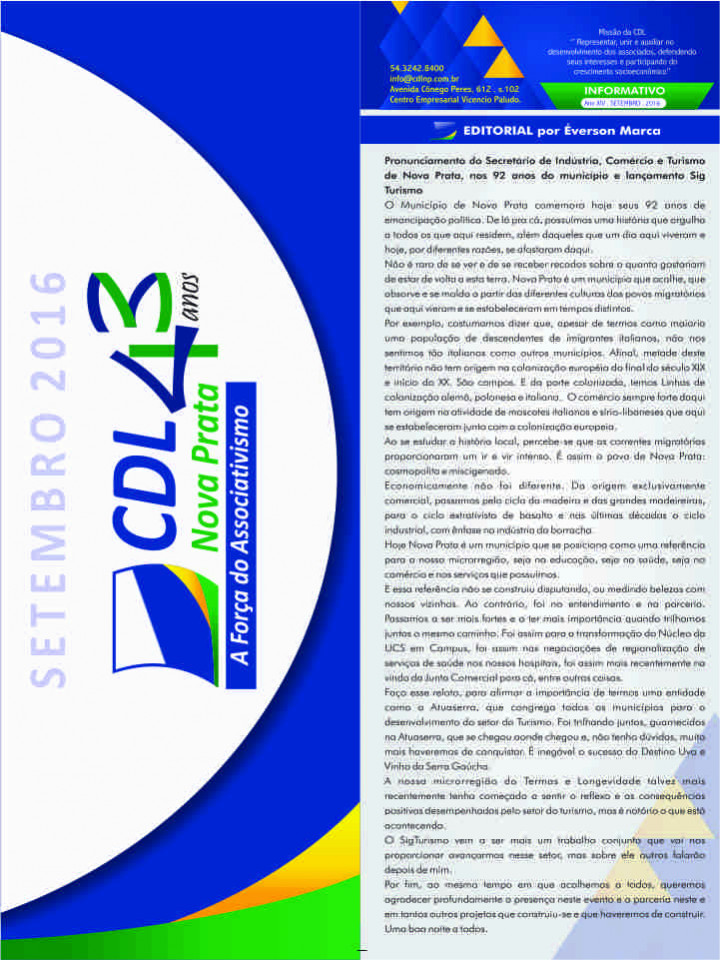 Informativo 2016 Setembro