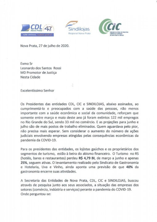 CDL - CIC - Sindilojas Entregam Correspondência a Promotoria